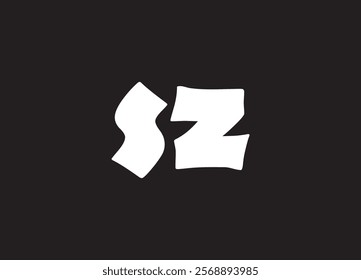 SZ letter logo and initial logo design