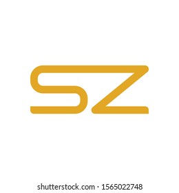 SZ letter logo template vector icon design