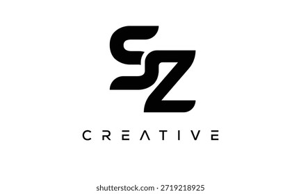 SZ Letter Monogram Logo for Modern Creative Brand Identity