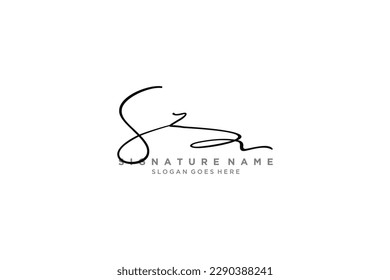SZ Letter Signature Logo Template elegant design logo Sign Symbol template vector icon
