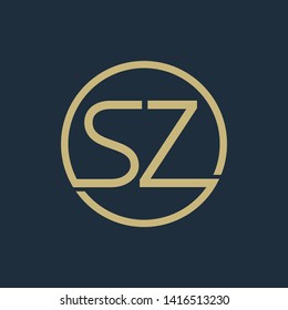 SZ logo design. Vector illustration.