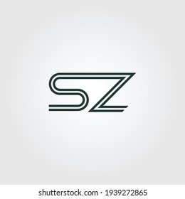 sz logo design vector for multiple use 