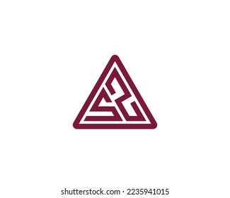 SZ logo design vector template