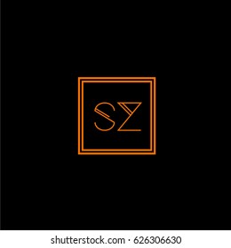 sz logo letter initial, Abstract Polygonal Background Logo, design for Corporate Business Identity,flat icon, Alphabet letter
