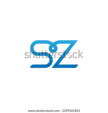 SZ Logo, SZ Monogram, Initial SZ Logo, Letter SZ Logo, Icon, Vector Stock fotó © 