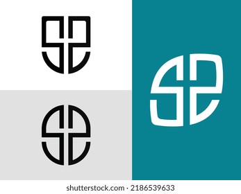 SZ modern initial letter logo design vector bundle. It will be suitable for which company or brand name start those initial.