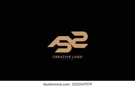 SZ S2 Abstrato inicial monograma letra alfabeto logotipo design