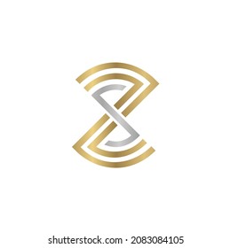 SZ, ZS, Abstract initial monogram letter alphabet logo design