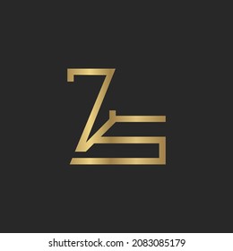 SZ, ZS, Abstract initial monogram letter alphabet logo design