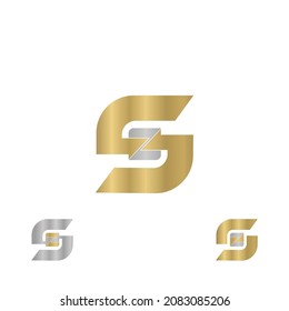 SZ, ZS, Abstract initial monogram letter alphabet logo design