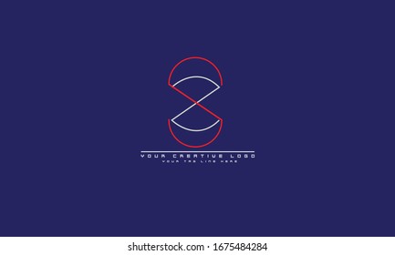 SZ ZS abstract vector logo monogram template