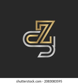 SZ, ZS, S AND Z Abstract initial monogram letter alphabet logo design