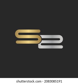 SZ, ZS, S AND Z Abstract initial monogram letter alphabet logo design