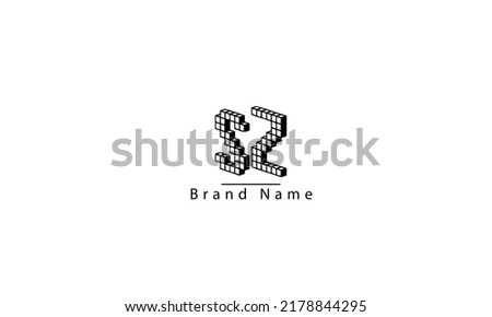 SZ ZS S Z abstract vector logo monogram template Stock fotó © 