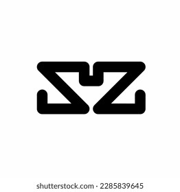 logotipo de la letra inicial de sz zs z aislado en fondo blanco