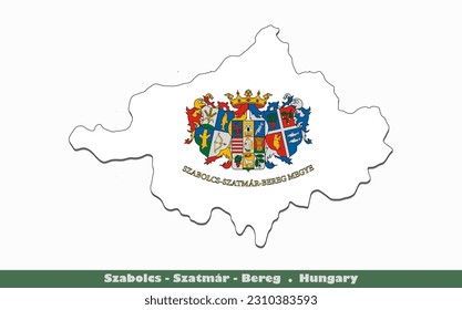 Szabolcs Szatmár Bereg Flag - County of Hungary