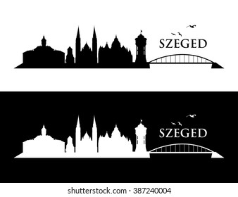 Szeged skyline - vector illustration
