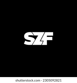 SZF initial letter monogram logo