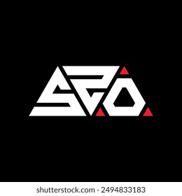 SZO triangle letter logo design with triangle shape. SZO triangle logo design monogram. SZO triangle vector logo template with red color. SZO triangular logo Simple, Elegant, and Luxurious design.