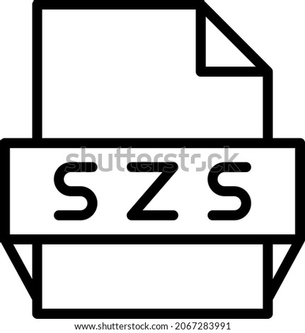 Szs Outline Vector Icon Design
