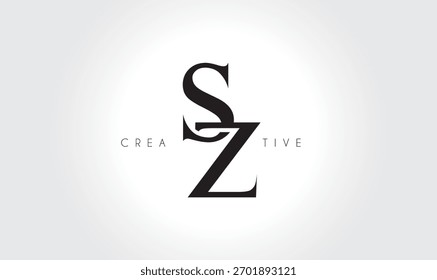 SZsz Elegant Serif Monogram Logo – Luxury Lowercase Typographic Lettermark for Modern Branding