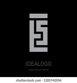T and 5 initial logo. TS - Vector design element or icon. Initial monogram logotype.
