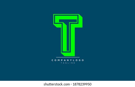 T abstract initials monogram letter text symbol alphabet logo design