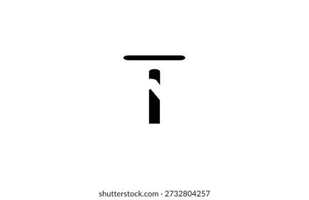 MONOGRAMA ABSTRACTAS DEL LOGOTIPO DE LA LETRA T