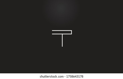 T abstract vector logo monogram template