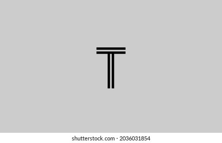 T abstract vector logo monogram template