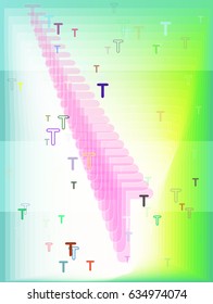 T Alphabet art pattern