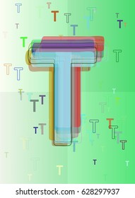 T Alphabet art template
