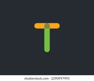 T alphabet logo design vector
