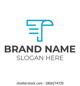 T Alphabet Modern Logo Design Concept
