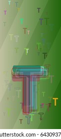 T Alphabet pattern art