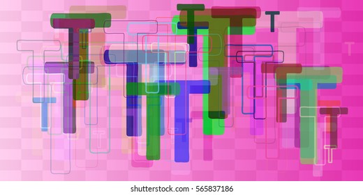 T Alphabet pattern elements