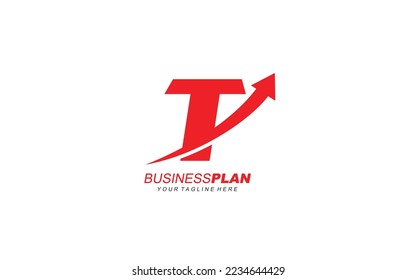 T arrow letter logo vector for your branding with modern style.