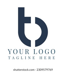T B-Buchstaben Grafik Vektorgrafik Monogramm moderne minimalis Logo für Ihr Unternehmen