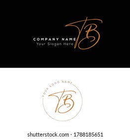 T B TB Initial letter handwriting and signature logo. Beauty vector initial logo .Fashion, boutique, floral and botanical