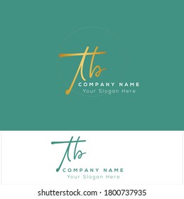 T B TB Initial letter handwriting and signature logo. Beauty vector initial logo .Fashion, boutique, floral and botanical