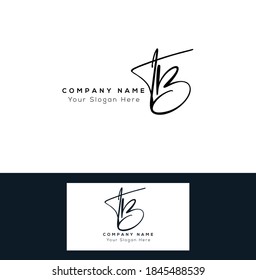  T B TB Initial letter handwriting and signature logo. Beauty vector initial logo .Fashion, boutique, floral and botanical