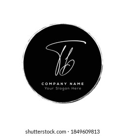 T B TB Initial letter handwriting and signature logo. Beauty vector initial logo .Fashion, boutique, floral and botanical