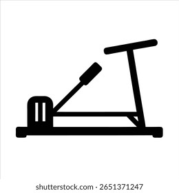 T Bar Row Machine Silhouette Vector Art Illustration