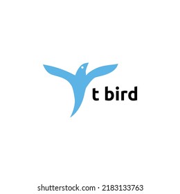 T Bird Logo Simple Animals Symbols