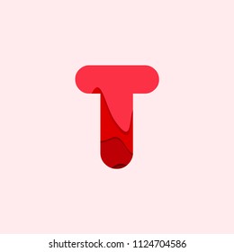 T Blood Font Vector Template Design Illustration