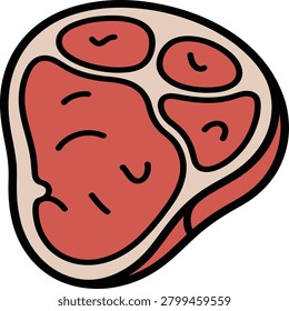 T Bone Porterhouse Steak Pop Art Illustration Retro Butcher Shop Food Vector Icon