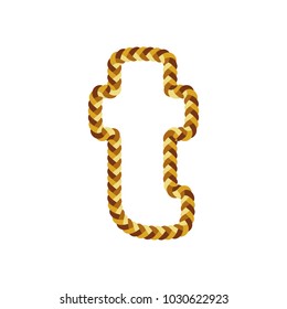 T Braid Letter Logo Icon Design