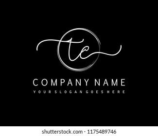 T C Initial Handwriting Logo Vector