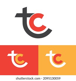 Diseño de logotipo vectorial de letras T y C