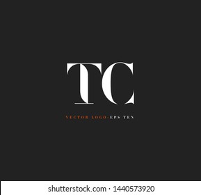T & C letters Joint logo icon vector template for corporate logo and business card design.